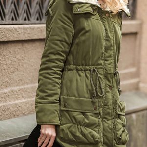 Yksduhl Winter Thick Warm Lamb Wool Jacket Coat Green,Khaki,Black