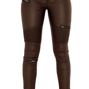 Yksduhl Women's Zipper Stretchy Leggings 34,36,38,40,42,44