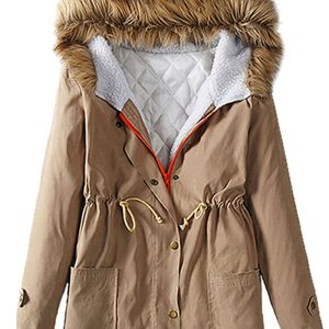 Yksduhl Thicken Warm Winter Fleece Jacket Apricot,Black,Blue