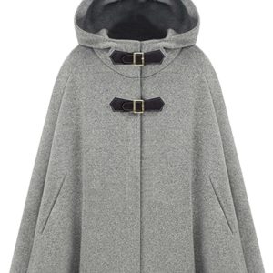 Yksduhl Solid Loose Fit Cape Grey,Black