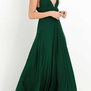 Yksduhl Backless Front-Slit Long Prom Dress S,M,L,XL