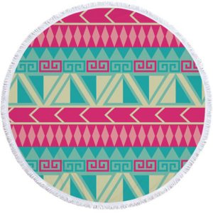 Vintage Round SandBeach Towel Picnic Camping Mat One Size