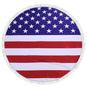Tassel Giant National Flag Beach Towel Camping Mat One Size