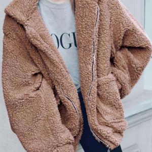 Yksduhl Faux Fur Zipper Shaggy Jacket S,M,L,XL,2XL,3XL